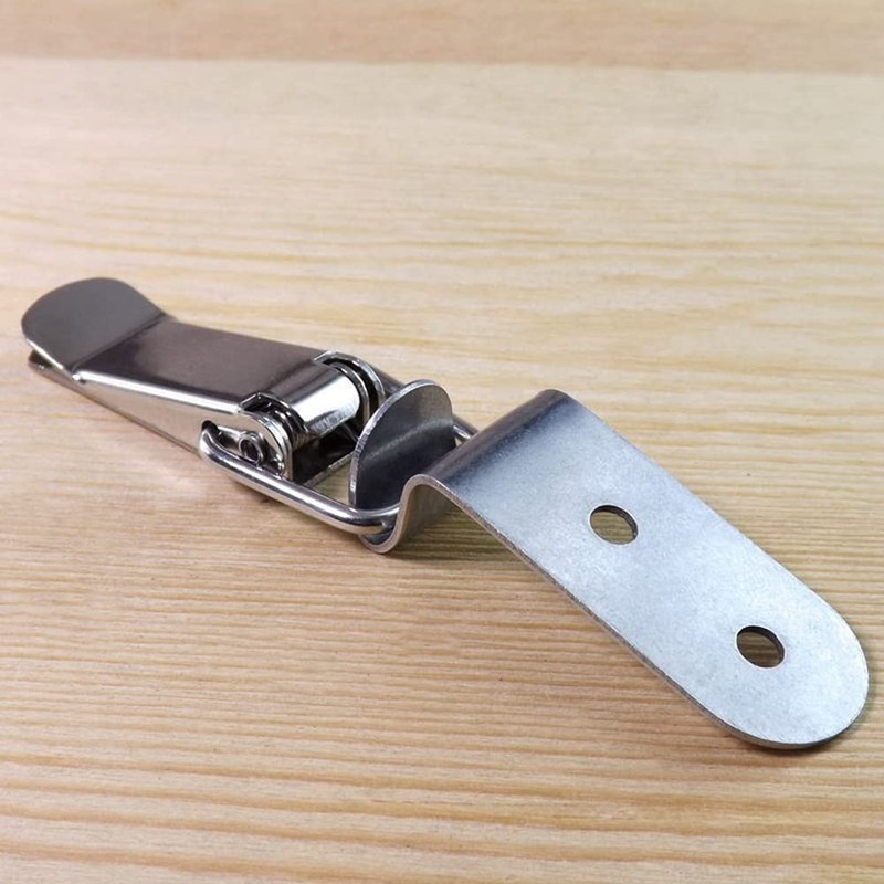 Oewnvmd 90 Degrees Duck-Mouth Buckle Hook Lock Stainless Steel Spring