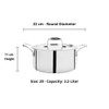 Vinod Titanium Triply Stainless Steel Sauce Pot with Cover, 20