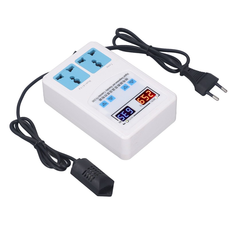Temperature Humidity Controller -20~60℃ 0~100.0%RH LCD Display Humidistat Thermostat AC