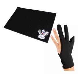 Barber pro y ari Tapete Grande Térmico Barberia + Guante Térmico Peluquería