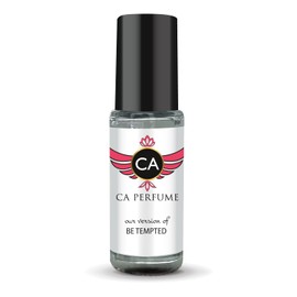 CA Perfume Impression of Karan Be Tempted For Women Replica Fragrance Body Oil Dupes Alcohol-Free Essential Aromatherapy Sample Travel Size Concentrated Long Lasting Attar Roll-On 0.14 Fl Oz/4ml-X1
