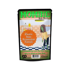 Zombie Mom Bath Bombs Gag Gift for Women Who are Tired as a Mother, 2 Extra Large Bath Balls, Made in America Funny Zombie Gift Ideas Mombie