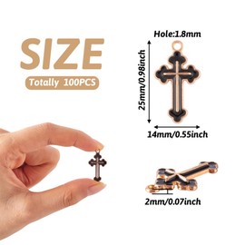 Mega Pet Enamel Cross Charms, Metal