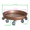 SIAMO 20" Heavy Duty Plant Caddy (570lbs Capacity)-Lockable Non-Scratch Swivel