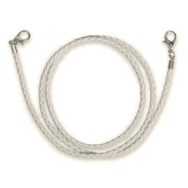 Allsense Leather Mask Lanyard Adjustable Neck Strap with Hook Clip for Face Masks, Oatmeal, 3 Pack