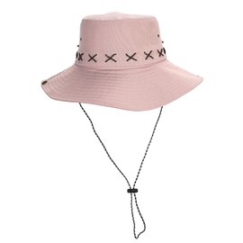 [ホワイトファング] 帽子 ハット つば広 アウトドア UVカット 日よけ 登山 紐付き レディース メンズ CZA617(ピンク)