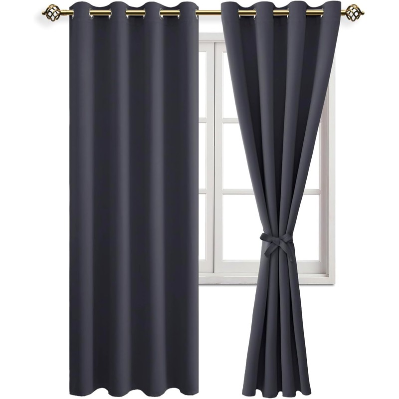 JIUZHEN Cortinas Opacas con Ojales para Dormitorio o salón, 2