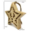 DARO DEKO Wooden Star Hanger with Cord Red Brown 14