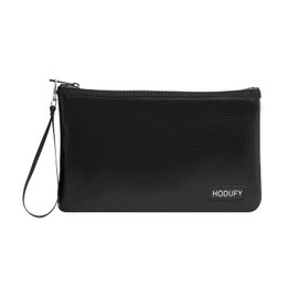 Fireproof Money Bag (2000℉), Fireproof Document Bags, Bank Cash Bag with Zipper & Strap, Suitable for A5 Documents, Bank Inventory, Passport (Black)