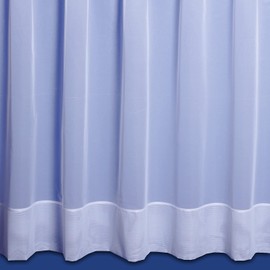 Maple Textiles Jayne. Plain Envelope Hemmed Net Curtain. Finished in White. Sold by the Metre Cut to Quantity Width Available in Short and Long Drops (Drop 81"(205cm))