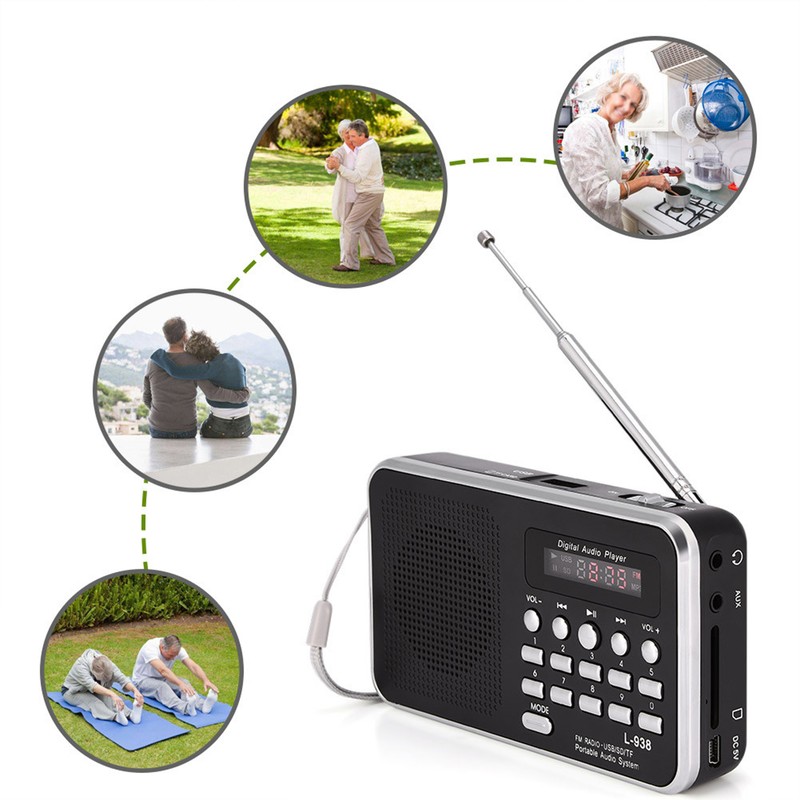 Portable Digital Audio Player HiFi Music Speaker Support FM Radio