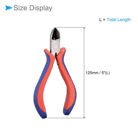 CoCud Diagonal Cutting Pliers, Overall Length 5 Inch, Mini Precision End Nippers Wire Cutter Pliers Nail Puller Tool - (Applications: for Cut Wire Nails Materials)
