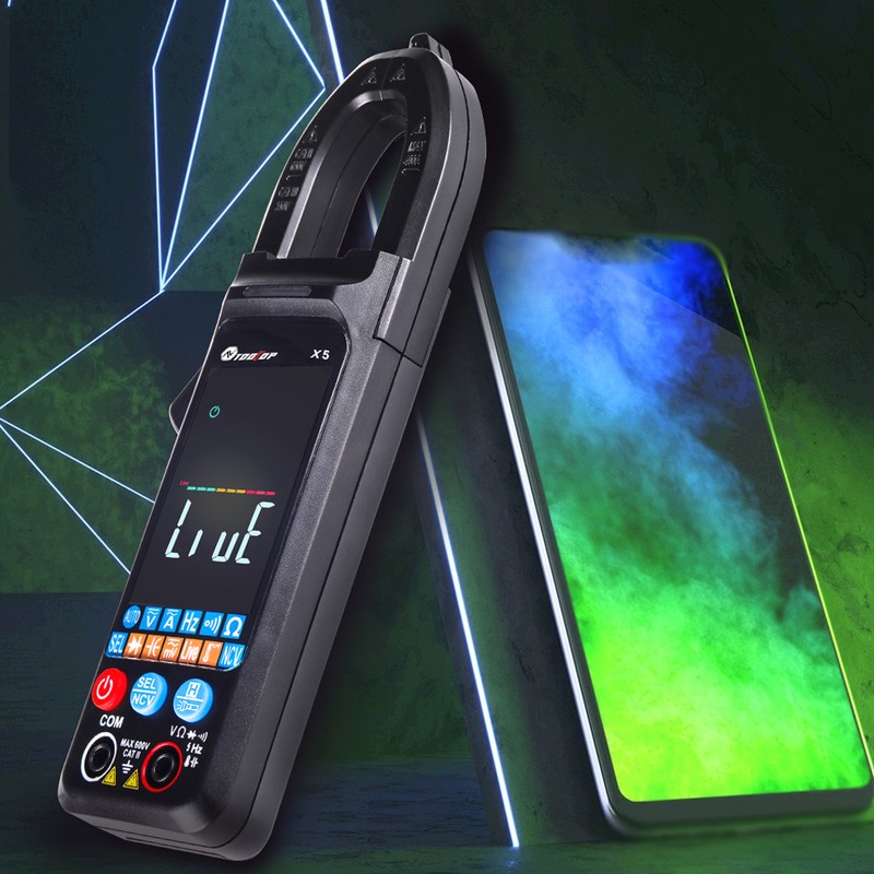 TOOLTOP X5 Handheld Portable Multifunction Clamp Meter LCD Display ℃/℉
