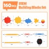 ZOZOPLAY 160PCS STEM Building Blocks Set, Preschool Toys for Ages