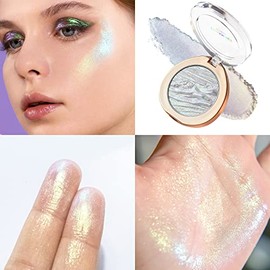 CHARMACY Paleta De Maquillaje Iluminador Chameleon Glitter, Crema Iluminadora Para Contorno Facial, Larga Duración, Sin Crueldad Animal, N.° 601