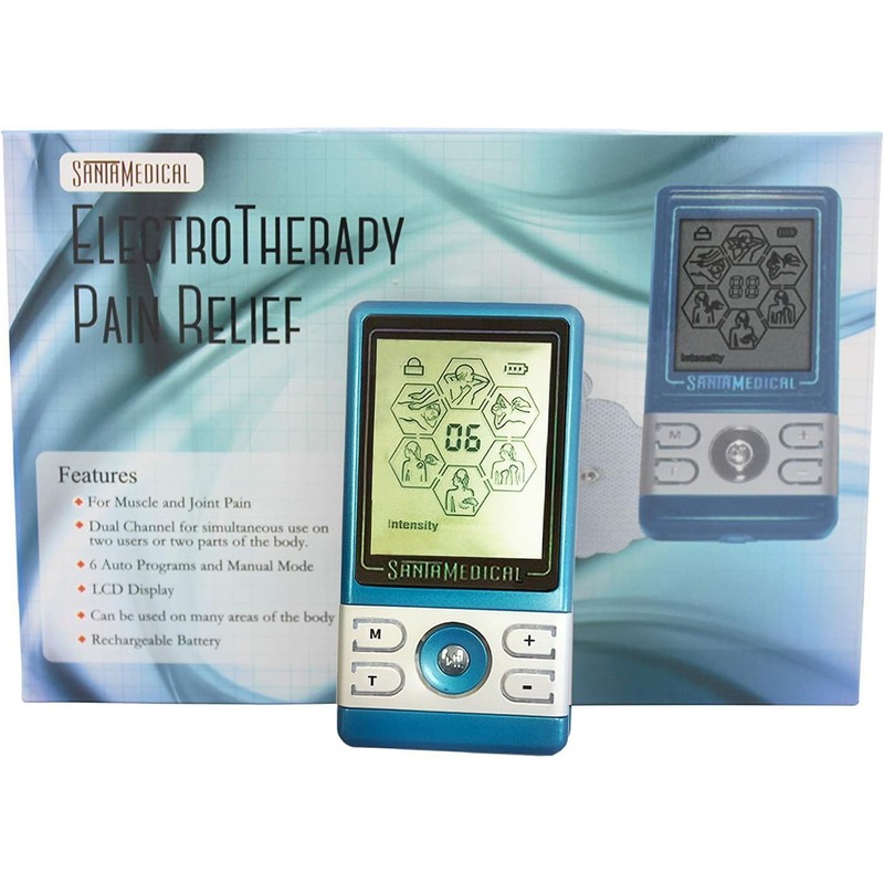 Santamedical Tens Unit Electronic Pulse Massager with Rechargeable Battery