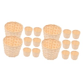 MAGICLULU 16pcs Mini Woven Storage Baskets Versatile Decor for Home Office Compact Organizers for Flower Arrangements Household Items Sturdy Stylish Design