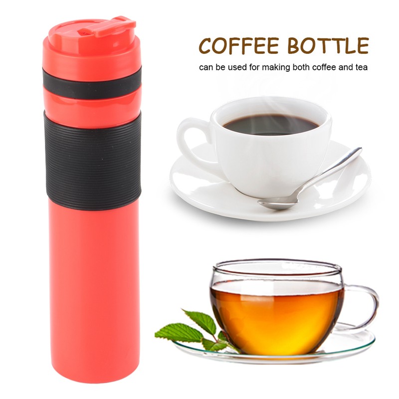 350ml Portable Coffee Press Bottle Tea Coffee Maker Drinking Water