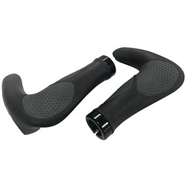 Velo VLG-1185AD3-G2 Bicycle Grip [Grip with Bar End] Left and Right Set, Black, Small