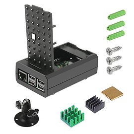 DORHEA for Raspberry Pi 4B Case Supporting Camera Installation with Heatsinks Case Holder RPI Shell for Raspberry Pi 4B, Raspberry Pi 3 Model B+,Raspberry Pi 3 Model B, Pi 2 Model B & Pi Model B+