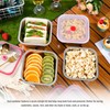 monoan 4 Pack Stainless Steel Sandwich Containers with Airtight Lids,