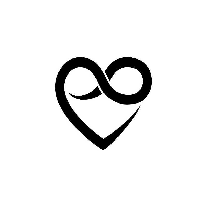 Heart with Infinity Symbol 6 Inches