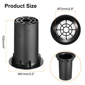 MECCANIXITY 5Pcs 72x102mm/2.8 x 4 Inch Speaker Port Tube Subwoofer Bass Box Tube Bass Woofer Box Speaker Box Bass Air Port for DJ/PA Speaker Cabinets