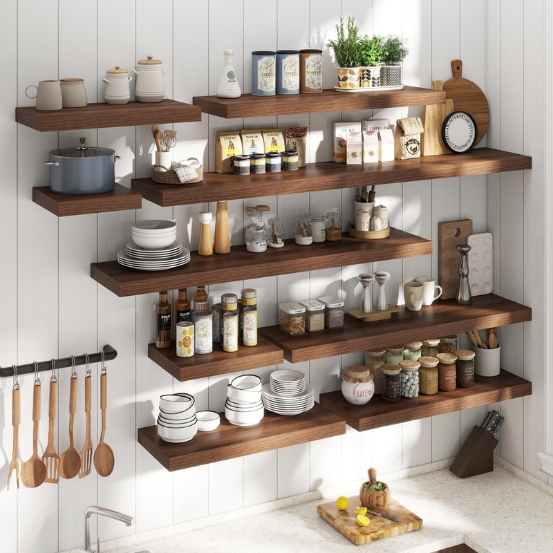 48 Inch Floating Shelves for Wall 2 Pack, 12"D Wood