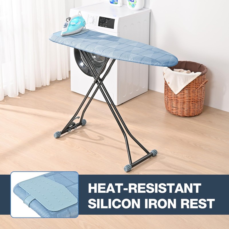 APEXCHASER Ironing Board with Iron Rest, Compact and Space Saver