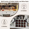 Loomie Wine Bar Cabinet with LED Light, Liquor Cabinet with