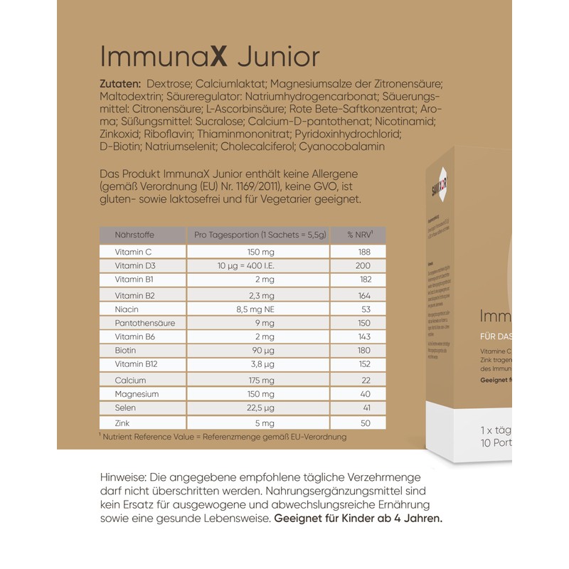 Savixor ImmunaX Junior Mineral and Vitamin Complex for Children 10