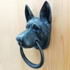 Anatolica German Shepherd Dog Door Knocker, 6.5 inches,Solid Brass, UnlacqueredFinish