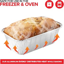 ReadySteadyServe Pack of 50 Aluminium Foil Food Containers with Lids 670ml No. 6a | Disposable Rectangle Takeout Pans Suitable for Meal Prep, Batch Cooking 20.5x11x5.5cm