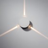 Wall Light Round Shape Aluminum Alloy 3 Beams Modern Wall