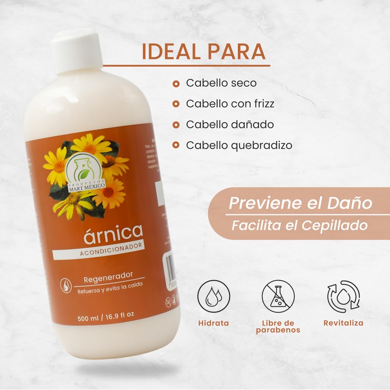 Acondicionador Con Extracto De Árnica Productos Mart Mexico 500 Ml