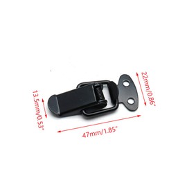 Rannb Toggle Latch Mini Size Toolbox Box Spring Loaded Latch Black - Pack of 10