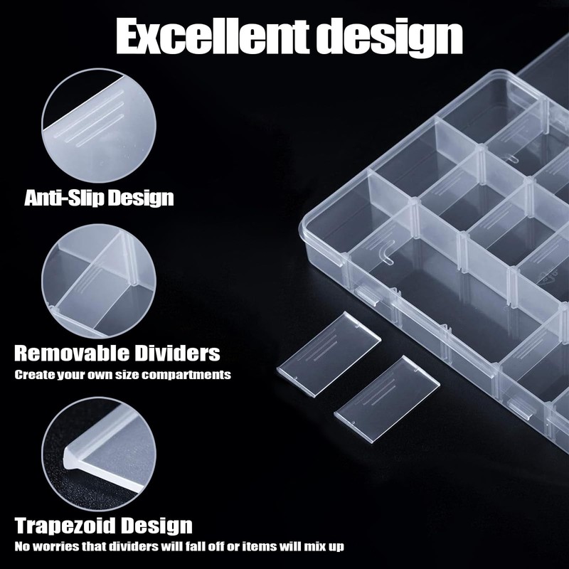 Snack Box for Kids, Snack Box with 18 Removable Grids