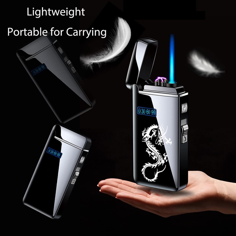 Dragon Arc Lighter - Jet Flame Torch, 2-in-1 USB Rechargeable