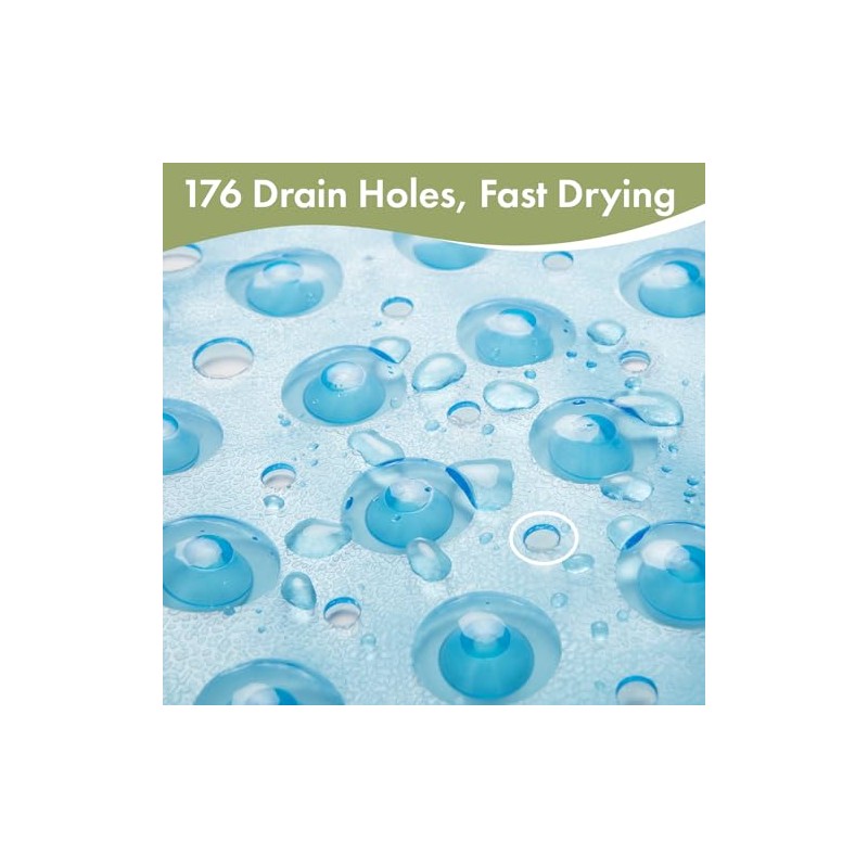 AmazerBath Non-Slip Shower Mat - 40 x 16 Inches Clear