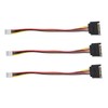 VGOL 3Pcs 20cm 4 Pin Floppy to 15 Pin SATA