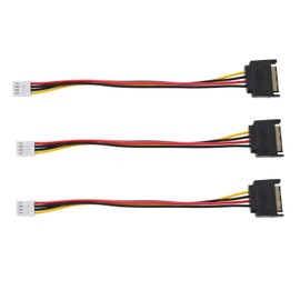 VGOL 3Pcs 20cm 4 Pin Floppy to 15 Pin SATA Male Power Cable for SATA Hard Drives and Devices
