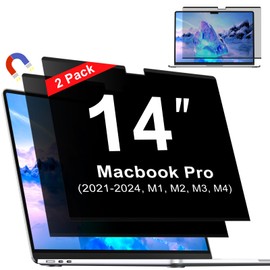 ZOEGAA Magnetic Privacy Screen for Macbook Pro 14 Inch (2021-2024, M1, M2, M3, M4, Pro, Max), Removable Laptop Privacy Screen, Anti Blue Light Glare Filter for Mac Pro 14.2" Laptop Computer