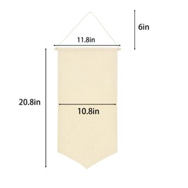 Hixixi 2pcs DIY Blank Canvas Flags Banners Stand Enamel Pin Brooch Collection Lapel Badge Storage Display Decorative Wall Hanging Banner Holder with Rod