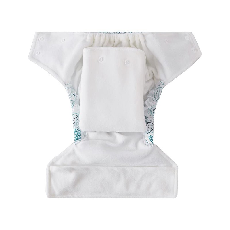 Big Softies Reusable Nappy with Insert Absorber, Geo Triangle