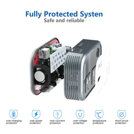 FOVAL 200W Car Power Inverter, DC 12V to 110V AC Car Laptop Charger Fast Charger Converter with [27W PD USB-C] & Dual USB Ports Multi-Protection Car Outlet Adapter Power Inverter for Vehicles
