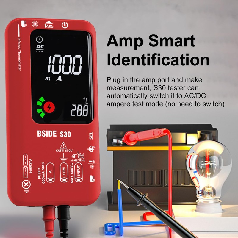 BSIDE S30 Smart Digital Multimeter Infrared Thermometer High Voltage Diode