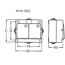 Kopp Kopp 130202002 Aufputz-Feuchtraum Schutzkontaktsteckdose 2-Fach mit Klappdeckel, IP44, Standard