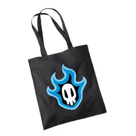 SmartyPants Bleach Anime Tote Bag Shopper Birthday Christmas Tite Kubo Manga Ichigo Kurosaki Soul Reaper 100% Cotton Black Colour Durable Handle Present Gift Idea