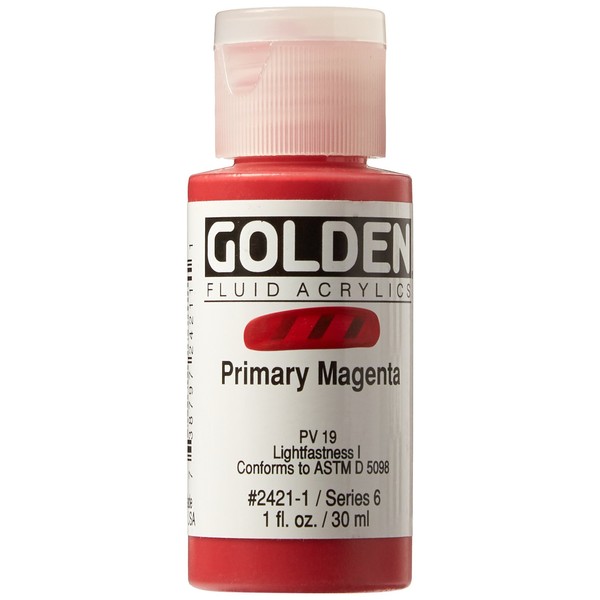 Pro-Art Golden Fluid Acrylic Paint 1 oz-Primary Magenta