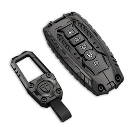 Cavlobe Zinc Alloy Key Fob Cover,Keychain,Full Protection Car Key Case for Ford F150 F250/350 F450 F550 Edge Escape Expedition Fusion Mustang Explorer Lincoln Smart Keyshell Accessories(NO.042 Black)